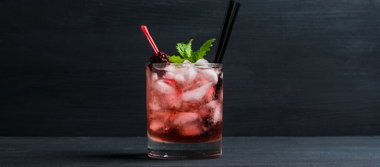 Tea cocktails - Blackberry Bourbon Iced Tea