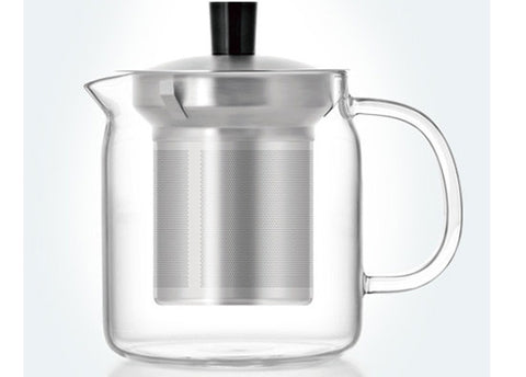 Glass infuser teapot